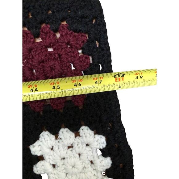 Vtg Granny Square Afghan Crochet Blanket Roseanne 61”x48” Small Big Bang Theory - Picture 5 of 6